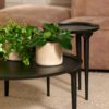 Table basse métal noir 90 cm Allard – Image 2
