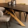 Table à manger Alore noir et doré 240 cm – Image 5