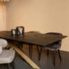 Table à manger Alore noir et doré 240 cm – Image 6