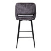 Chaises de Bar Fallon velours anthracite Lot de 2 – Image 3