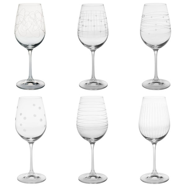 380085 - Verre à vin 35 cl Graphik lot de 6