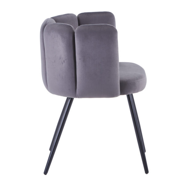 871974353593 3 - Chaise velours gris High Five