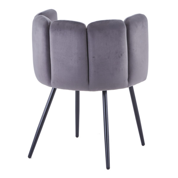 871974353593 4 - Chaise velours gris High Five