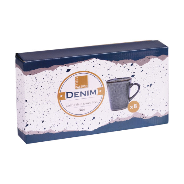Tasse à café 12cl Coffret de 8 Denim Table Passion – Image 2