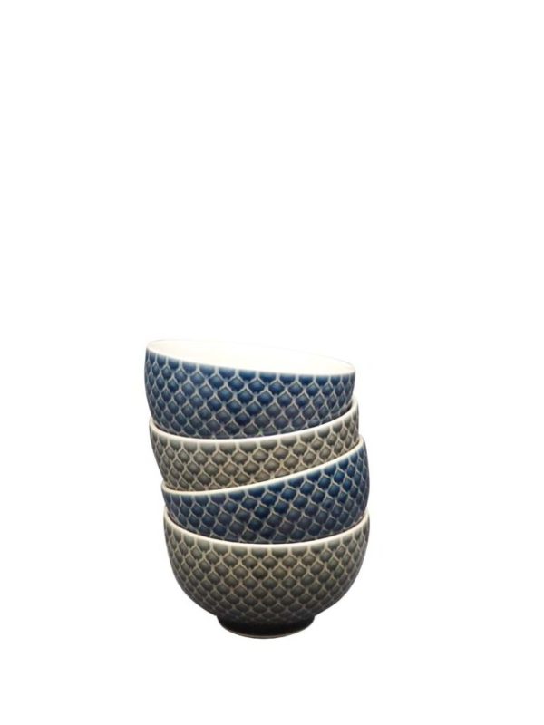 Bols Bolgheri bleu et gris Lot de 4