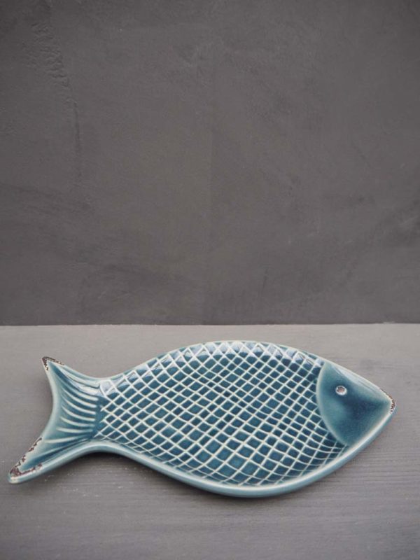 Plat poisson relief bleu Chehoma – Image 2