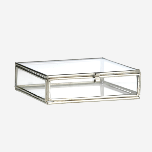 Boîte à bijoux carrée argent