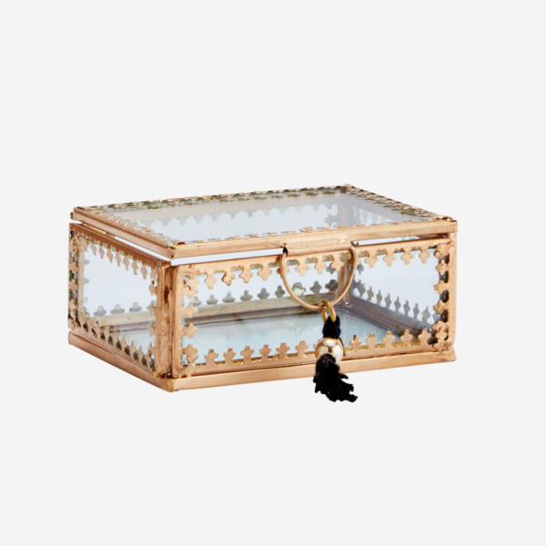 Boîte à bijoux dorée S