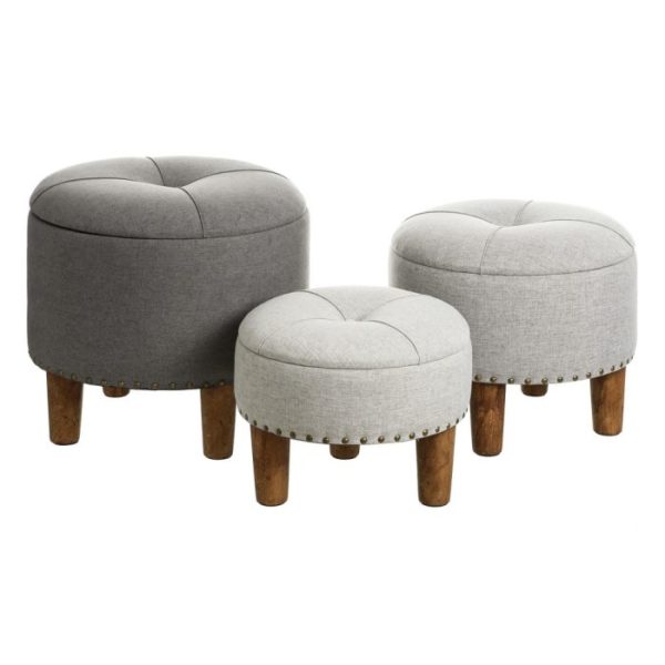 Pouf Velours Bleu – Image 6