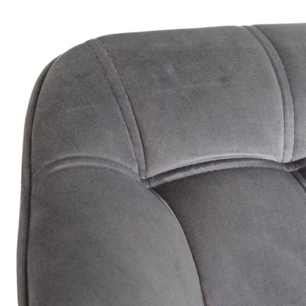 Fauteuil velours Gris Astral – Image 5