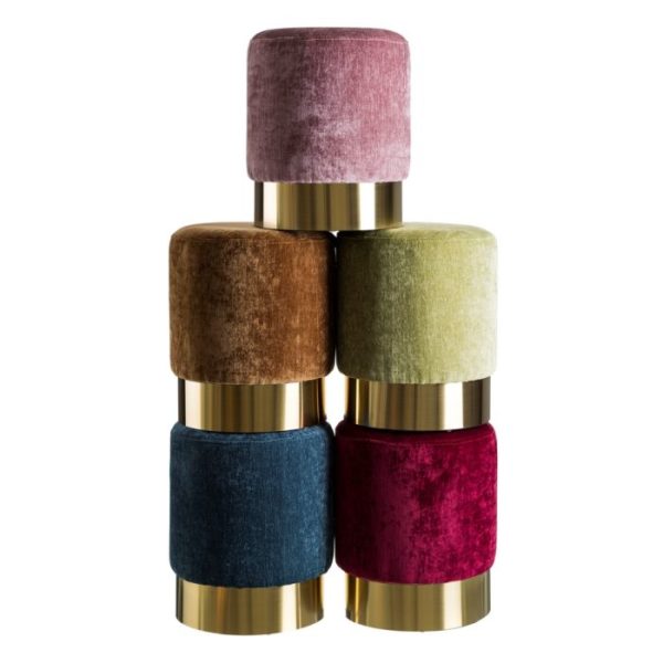 Pouf Velours Rose – Image 3