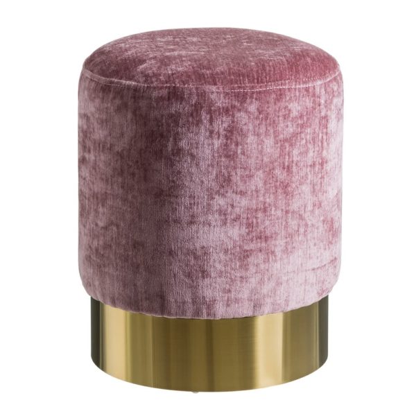 Pouf Velours Rose