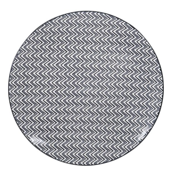 Assiette zigzag 269466 - Assiettes plates Zig Zag Lot de 6