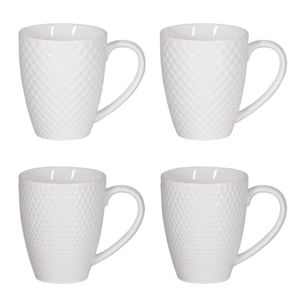 Coffret de 4 Mugs Snow blanc 35cl