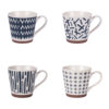Coffret 4 tasses Fidji Bleu 18 cl