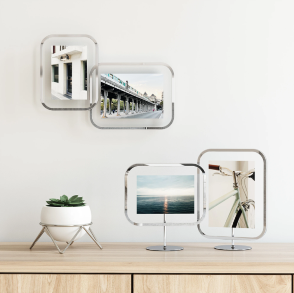 infinity rectangle chrome ambiance - Cadre photo Umbra Infinity chrome S