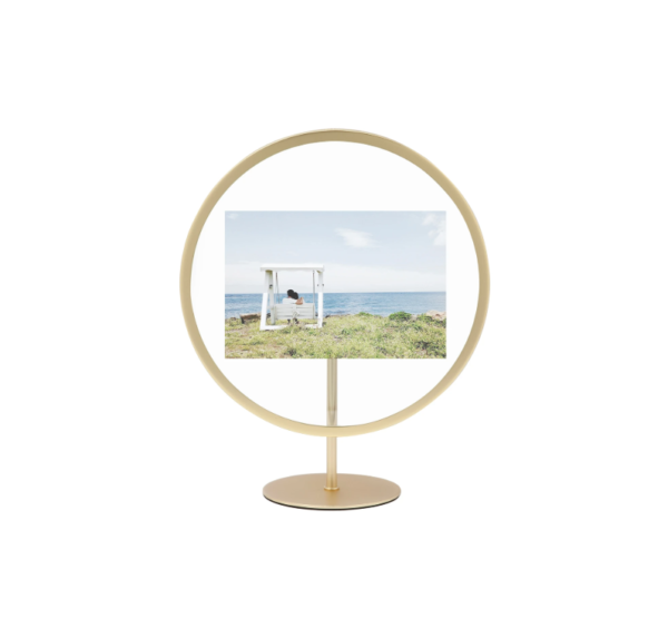 Cadre photo Umbra Infinity rond doré S