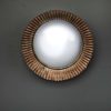 Miroir sorcière convexe 23cm doré vieilli – Image 2