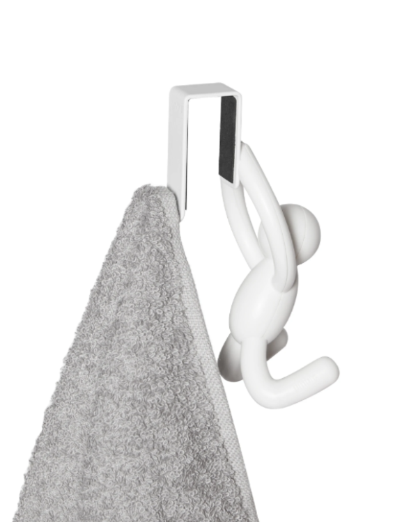 buddy crochet blanc 2 - Crochets Buddy blanc UMBRA lot de 2