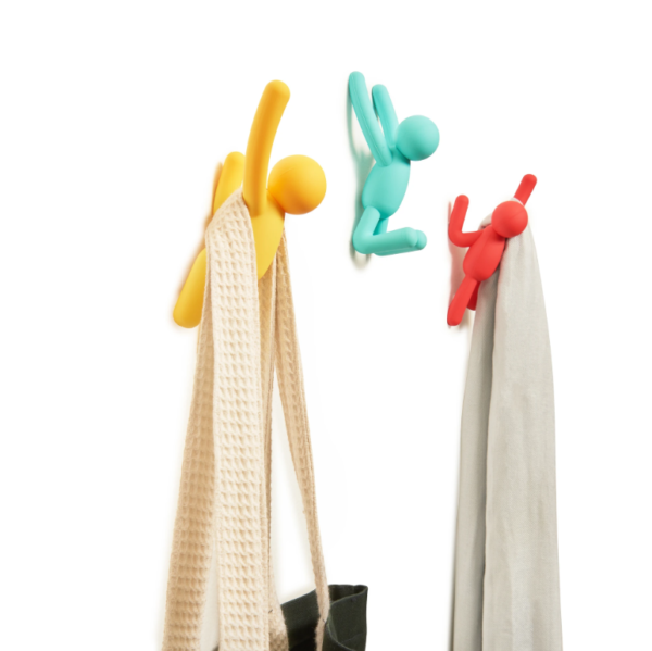 buddy hook multicolore - Crochets muraux Buddy multicolore UMBRA lot de 3