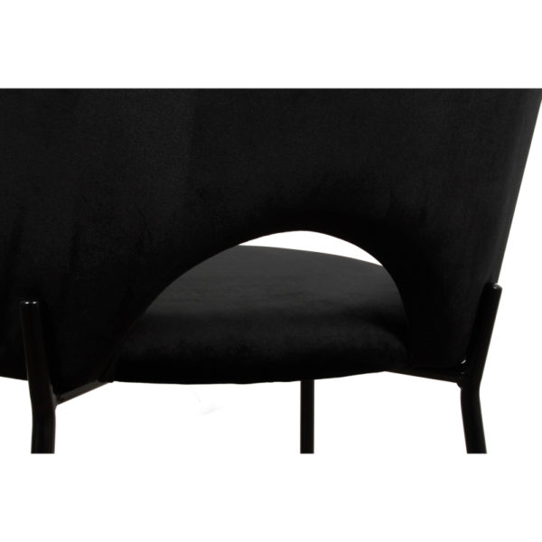 chaise cave noir 5jpg - Chaise velours noir Cave - lot