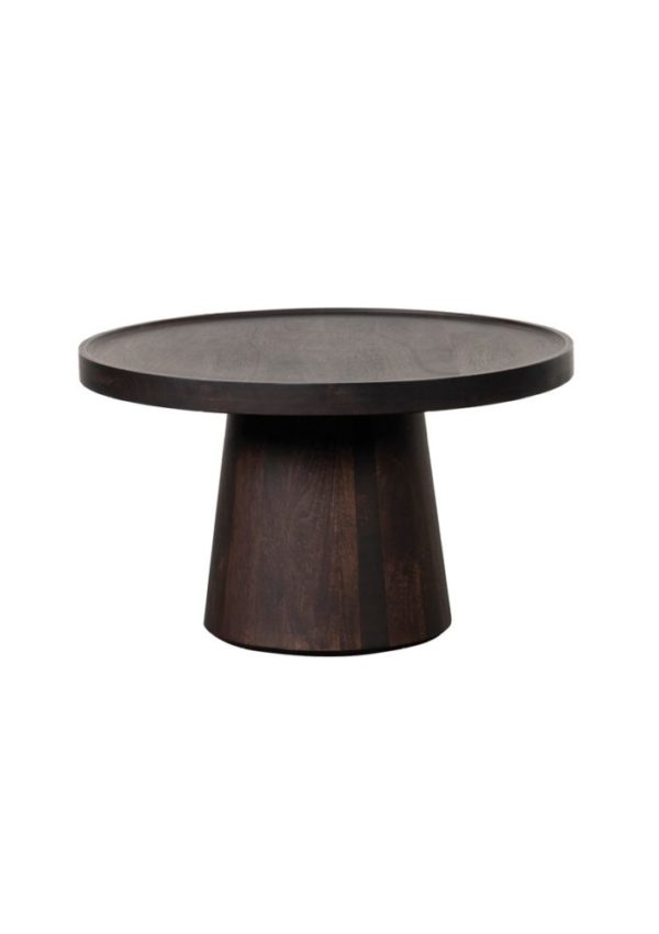 Table basse durham noyer 66 - Table basse ronde en manguier noir Durham