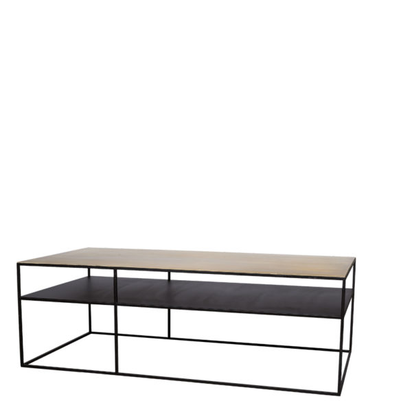 Table basse rectangle métal 120 cm Almeria