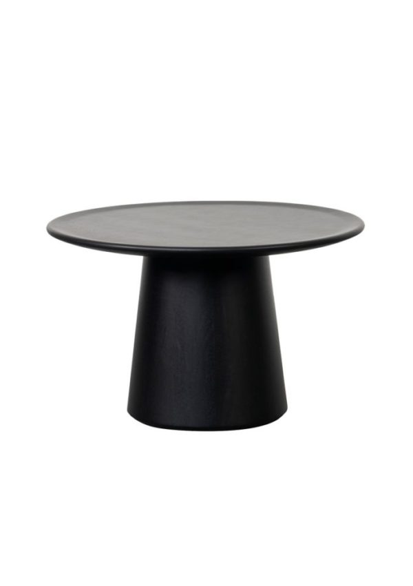 table basse daytona noir 66 - Table basse ronde en manguier noir Daytona