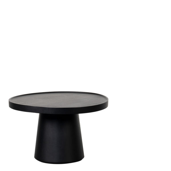 table basse durham noir 66 - Table basse ronde en manguier noir Durham