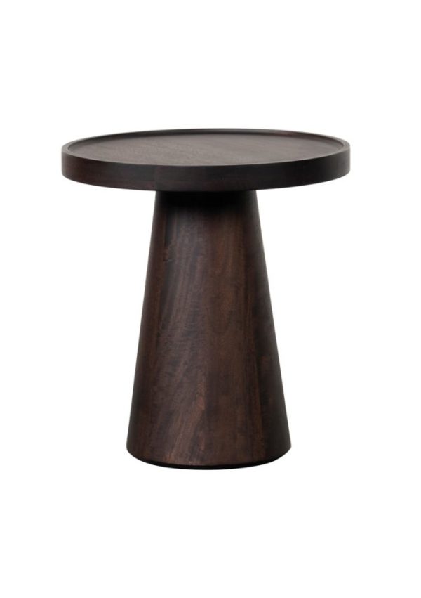 table basse durham noyer 46 - Table basse ronde en manguier noir Durham