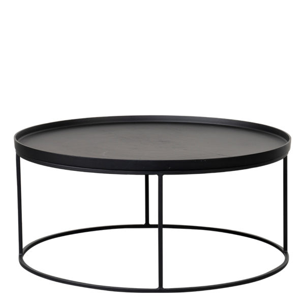 table basse northland noir 88 - Table basse Northland M métal noir