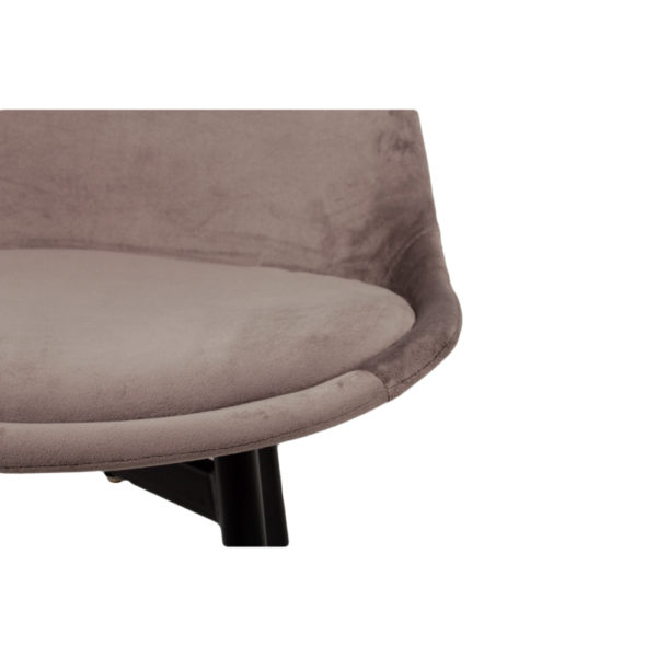 Chaise Ilot cuisine velours gris foncé Leaf-Lot – Image 2