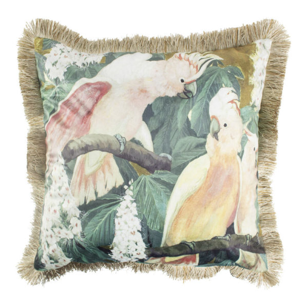 Coussin Cacatoes velours – Image 6