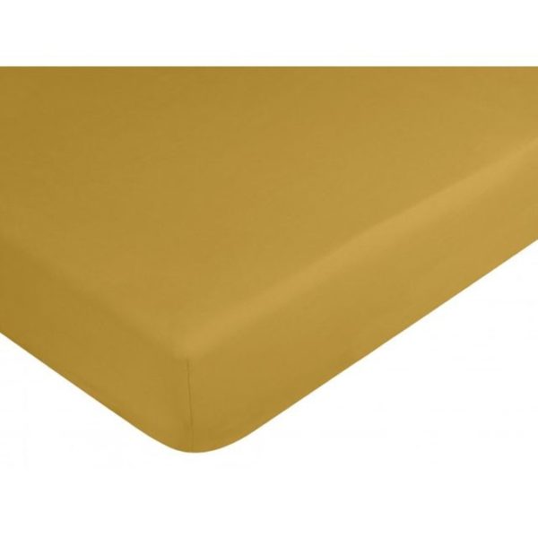 Drap housse Palace Curry 160X200 Vent du Sud