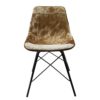 Chaise peau de vache marron. Lot de 2.