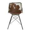 Chaise peau de vache marron. Lot de 2. – Image 2