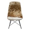 Chaise peau de vache marron. Lot de 2. – Image 4