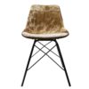 Chaise peau de vache marron. Lot de 2. – Image 5