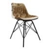 Chaise peau de vache marron. Lot de 2. – Image 6