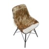 Chaise peau de vache marron. Lot de 2. – Image 7