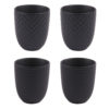 Coffret de 4 Tasses Snow noir