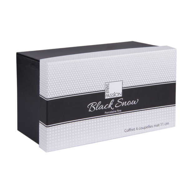 23756202 - Coupelles Snow Noir- coffret de 4