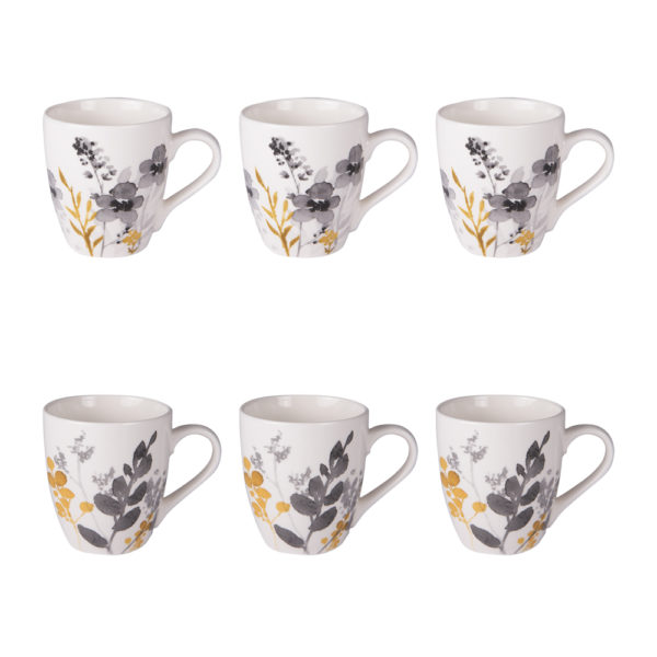 Coffret 6 tasses flora 2 - Coffret 6 tasses Flora 23 cl