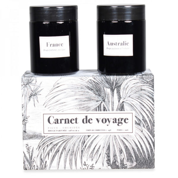 Coffret de 2 bougies Carnet de voyage - Coffret de 2 bougies parfumées Carnet de voyage 1