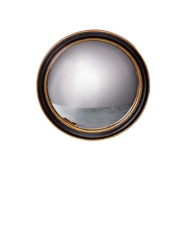 Miroir convexe 23cm bord or - Miroir convexe 23cm bord or Chehoma