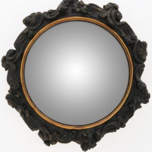 Miroir convexe contour style volutes noirs1 - Meilleures ventes