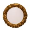 Miroir rond palmes d'or Chehoma