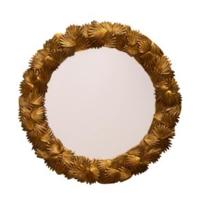 Miroir rond palmes dor - Meilleures ventes