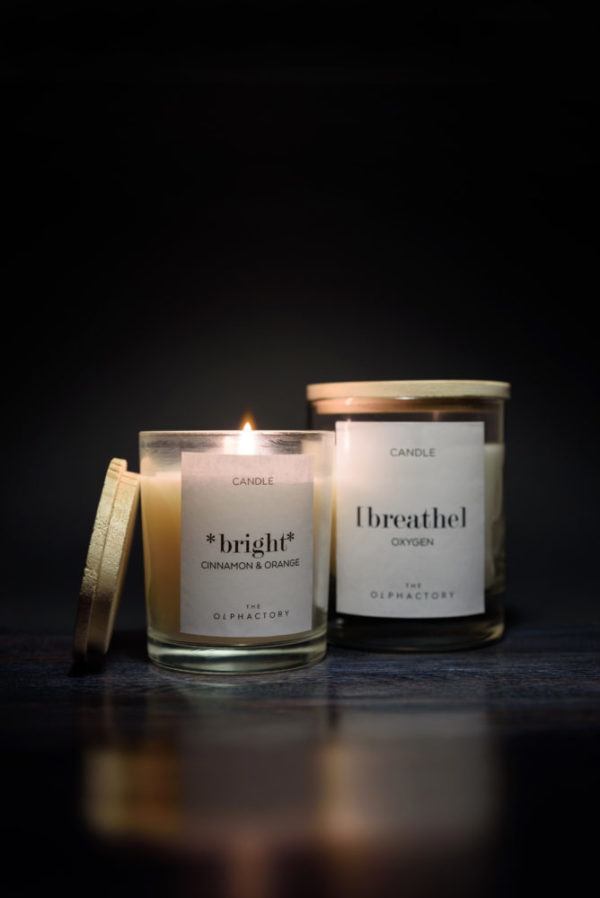 Scented candle small 30 h THE OLPHACTORY Ambientair Collections - Bougie Parfumée Breather Oxygen Ambientair