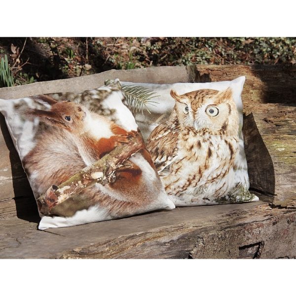 jikswu 4 - Coussin Coton Hibou